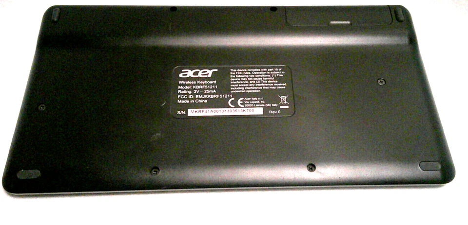 Acer Wireless Keyboard  No USB Receiver KBRF51211  FOR PARTS OR REPAIR. - Image 2 of 4
