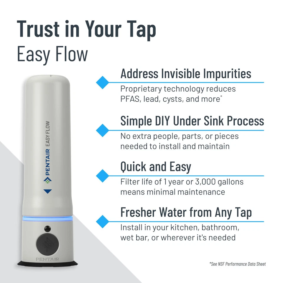 Easy Flow Under Sink Water Filtration System, PFAS Water Filter, NSF Certified t - Image 4 of 4