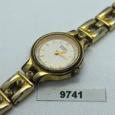 PROJECT TO FIX VINTAGE CITIZEN WHITE DIAL GOLD PLATE LADIES WATCH EU SHIP 9741
