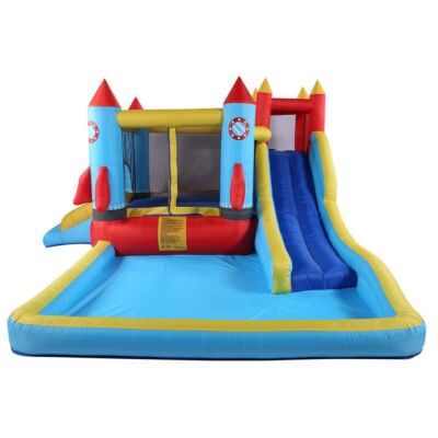 Inflatable Bounce House Large Jumper Castle Slide Bouncer with Blower Wet/Dry A+