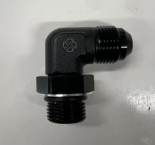 X771A -8AN Flare To -8 ORB LOW PROFILE Male 90° AN Flare Aluminum SWIVEL Fitting