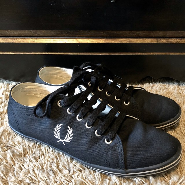 fred perry black shoes