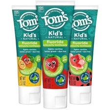 Tom's of Maine ADA Approved Fluoride Children's Toothpaste,  5.1 oz. 3-Pack