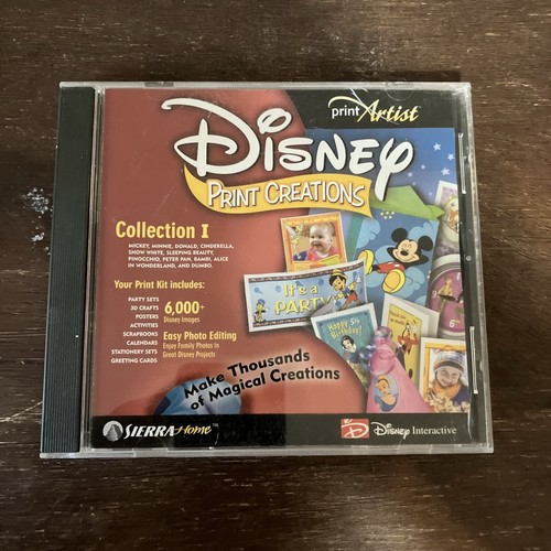 DISNEY PRINT CREATIONS Collection 1 PC WIN 98/2000/ME/XP - Picture 1 of 4