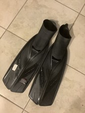 NEW Atomic Aquatics Full Foot SplitFins Scuba Fins Size XL Black 12-14