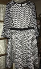 michelle keegan Beautiful Black White Christmas Prom Dress 10 New