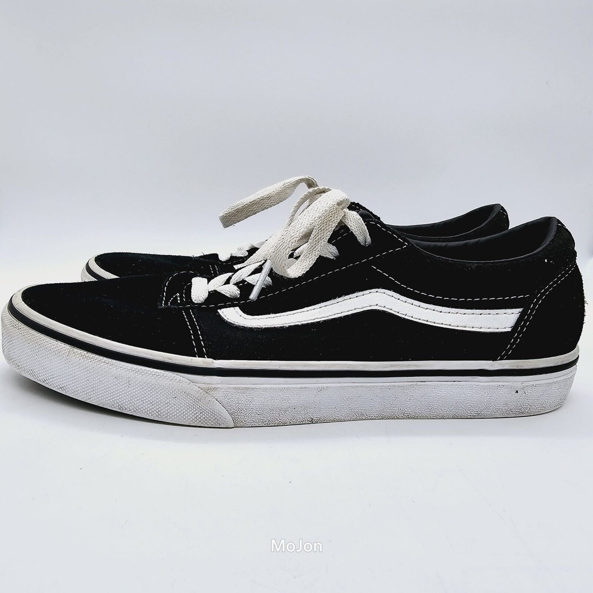 Vans Kids Youth US Size Low Top Skate Sneakers Shoes Black White