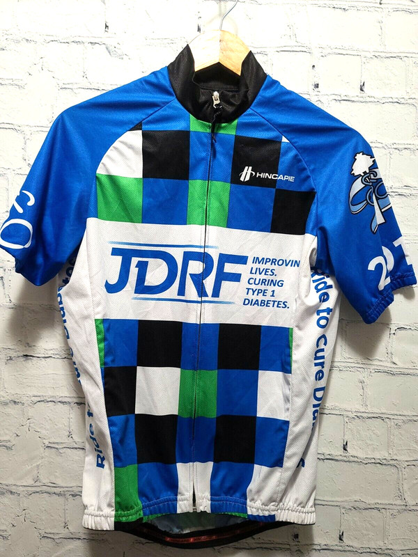Hincapie Sportswear Cycling Jersey Full Zip Checkered Multi Color Small  C2