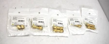 Lot of 5 NP62-4 Nylon Push On Union 1/4" x 1/4" Tubing Dot Brass Tube