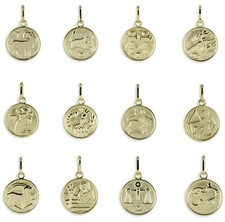 Sternzeichen Anhänger, Echt Gold 333(8 Karat), Kostenlose Gravur