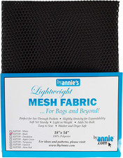 Mesh Fabric Lightweight 18"X 54" Black, 18" by 54",PBA02030