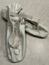 Leo's 027 White Adult Size 3.5 D Full Sole Ballet Slipper Shoe