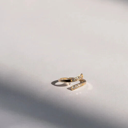 0.08 CT Real Lab Grown Diamond Bezel set Minimalist Toe Ring 14K Yellow Gold