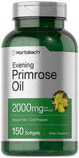 Evening Primrose Oil Capsules 2000mg  150 Softgels  Hexane Free  by Horbaach