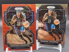 Seimone Augustus - 2022 WNBA Prizm - Ruby Wave And Base #44 - Minnesota Lynx