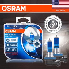 2x H11 711 Osram Cool Blue Advance Bulbs Duobox 50 5000k Mega White 64211cba
