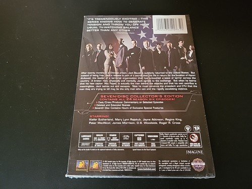 24 - Season Six (DVD, 2004) 7 Disc set, All 24 Season three episodes Brand New - Foto 3 di 3