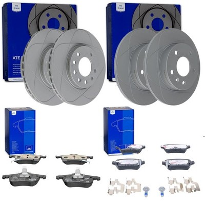 ATE PowerDisc BREMSSCHEIBEN + BELÄGE VA+HA passend für OPEL ASTRA H + ZAFIRA B