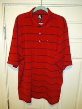 Footjoy FJ Striped Short Sleeve Golf Polo Shirt Men's sz XL Rainmakers Logo