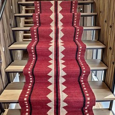 Image of Duty Free Handwoven Wool Jute Rug Vintage Kilim Traditional kilim Runner Stair