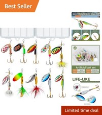 Fishing Spinner Baits for Freshwater and Saltwater, 10pcs Rooster Tail Fishin...