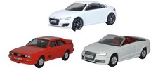 Audi 3 Piece Set Quattro TT S3 Convertible 1:76 Scale Oxford Diecast 76SET68