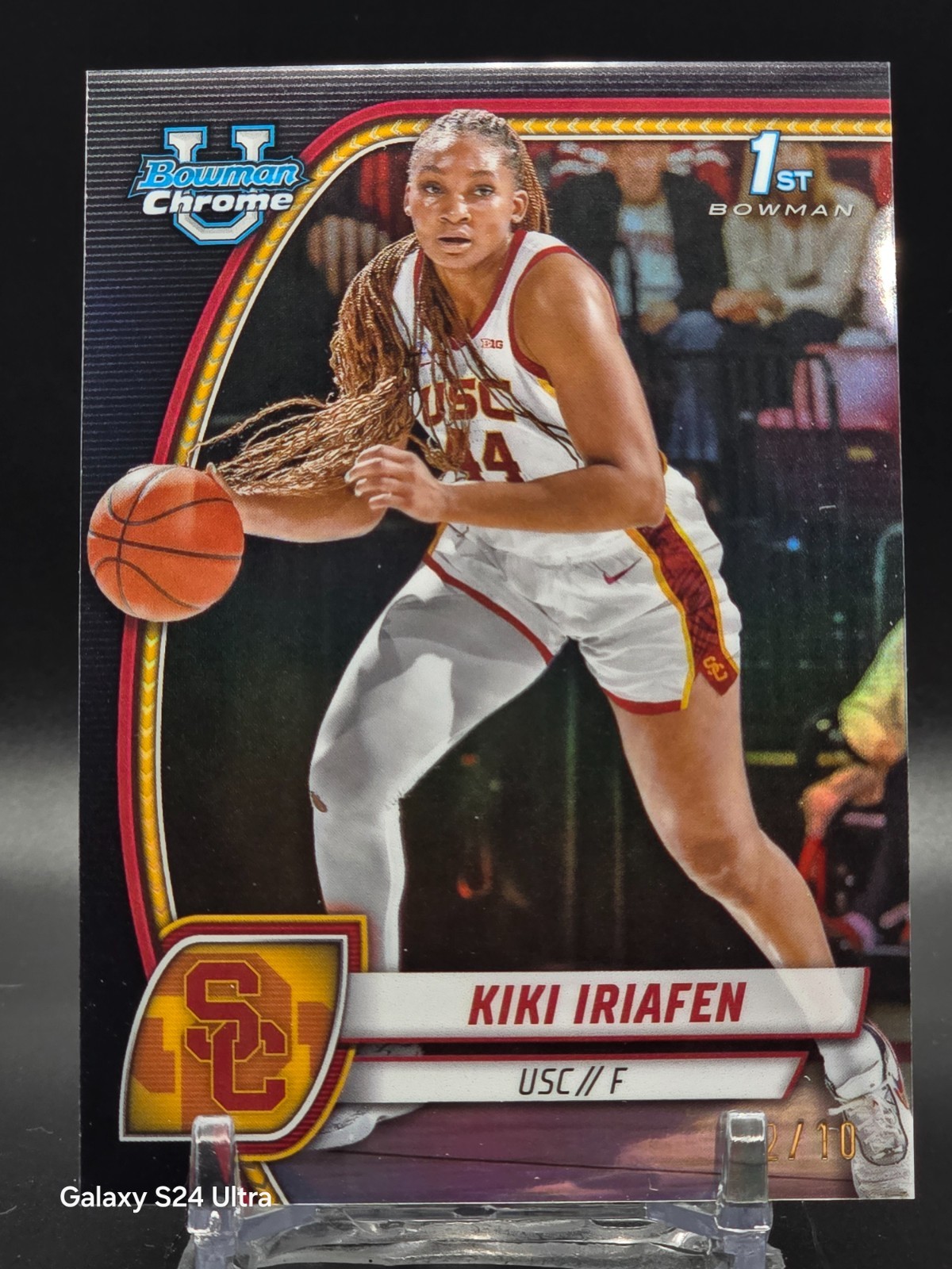 2024-25 Bowman U Chrome Kiki Iriafen #47 Black Refractor /10