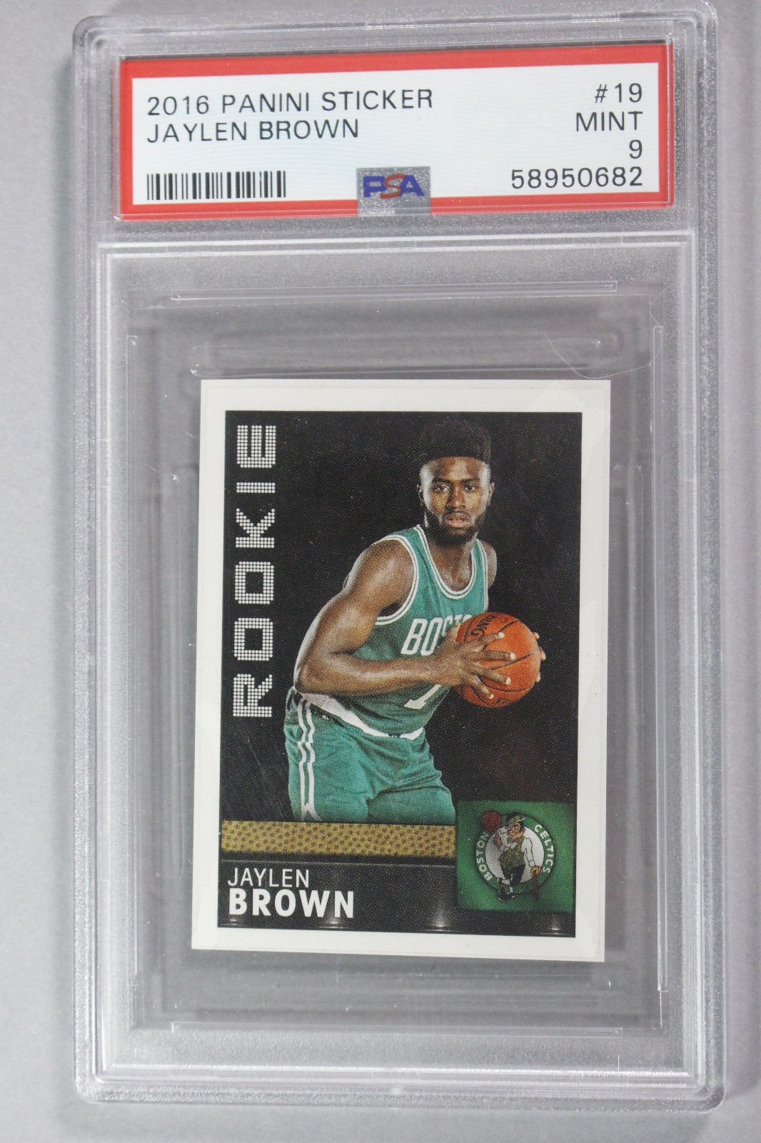 2016 Panini Stickers Jaylen Brown #19 RC PSA 9 Mint