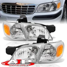 Chrome OE Style Head Lights + Amber Corner Lamps For 1997-2005 Venture Montana