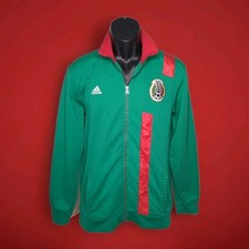 Adidas Chaqueta de Pista Selección Nacional de Fútbol de México Verde Cremallera Completa Pista para Hombres Grande