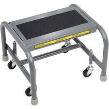 Tri Arc WLSR001163-WM 1 Step Mobile Steel Step Stand w/ Solid Anti-Slip Top Step