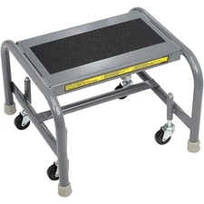 Tri Arc WLSR001163-WM 1 Step Mobile Steel Step Stand w/ Solid Anti-Slip Top Step