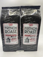 2 Packs Trader Joe's French Roast Dark Roast Ground Coffee 14 OZ Each Pack