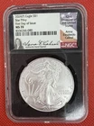 2024 (P) SILVER EAGLE STAR PRIVY NGC MS70 EARLY RELEASES CABRAL SIGNED POP OF 49