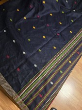Handwoven Wool Shawl Wrap 38x80  Indian Nepali Textile Geometric Stripe