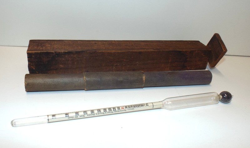 Vintage Germany Glass Hydrometer Proof & Tralle's Scales Temp. 60 Fahr. Alcohol