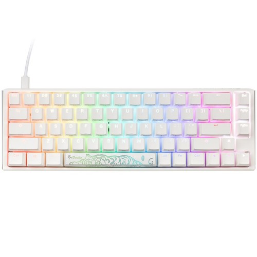Ducky One 3 Classic Pure White SF Gaming Tastatur, RGB LED - MX-Silent-Red (US) - Bild 3 von 10