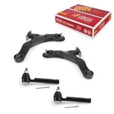 Front Lower Control Arm & Outer Tie Rod Ends for 2005-2009 Kia Spectra Spectra5