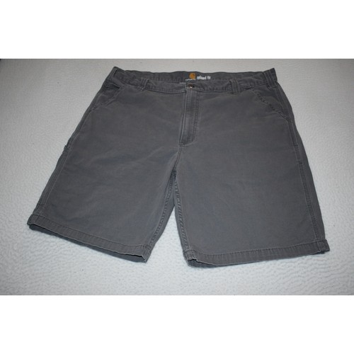 Carhartt Utility Work Shorts Mens Size 40 Gray Cotton Flat Front - Picture 2 of 6