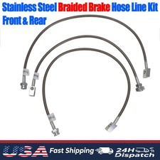 Stainless Brake Hose Line Kit For 1989-98 Chevy Gmc K1500 K2500 4wd 4 Wheel Stainless Brake Hose Line Kit For 1989-98 Chevy Gmc K1500 K2500 4wd 4 Wheel