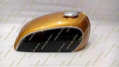 #ad Honda CB550 CB550K 1974 75 Aluminum Golden amp; Black Painted Petrol Fuel Gas Tank $382.50