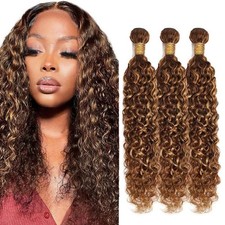 P4/27 Highlight Blonde Bundles Human Hair 22 22 22 Inch, WT