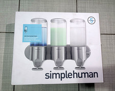 simplehuman Wall Mount Pumps Hide Triple Shower Dispenser 15 fl oz BT1024