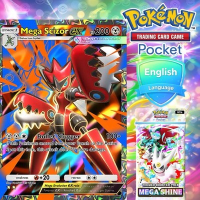 Pokemon TCG Pocket - Mega Scizor EX from MEGA SHINE | eBay Pokemon TCG Pocket - Mega Scizor EX from MEGA SHINE | eBay