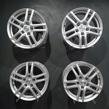 4x Alufelge 16 Zoll 6.5" 5x112 46ET Glanz Silber KBA51750 VW Golf VII I