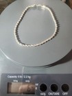 925 Sterling Silver Rope Chain Bracelet 8", 6 Grams