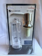 GLACIER BAY 36674 STRAIGHT NOZZLE Metal Soap Sink Mount Dispenser Satin Nickel