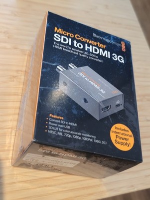 New Sealed Blackmagic Design Micro Converter SDI to HDMI 3G With Power Supply