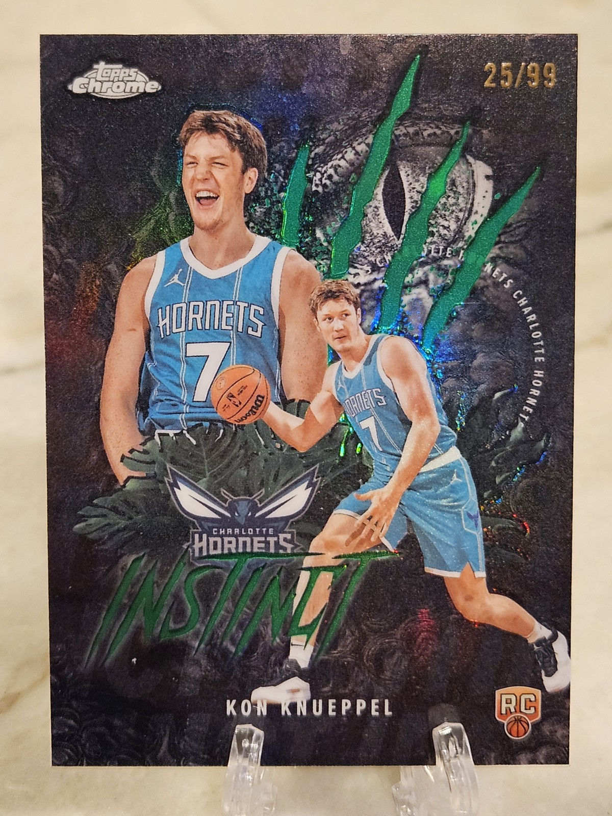 Kon Knueppel RC /99 Green Instinct 2025-26 Topps Chrome #INS-14 💎 🔥