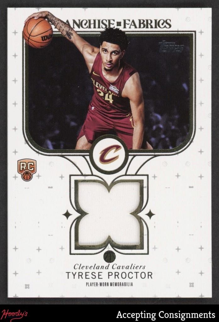 2025-26 Topps Franchise Fabrics Tyrese Proctor RC ROOKIE JERSEY RELIC CAVALIERS